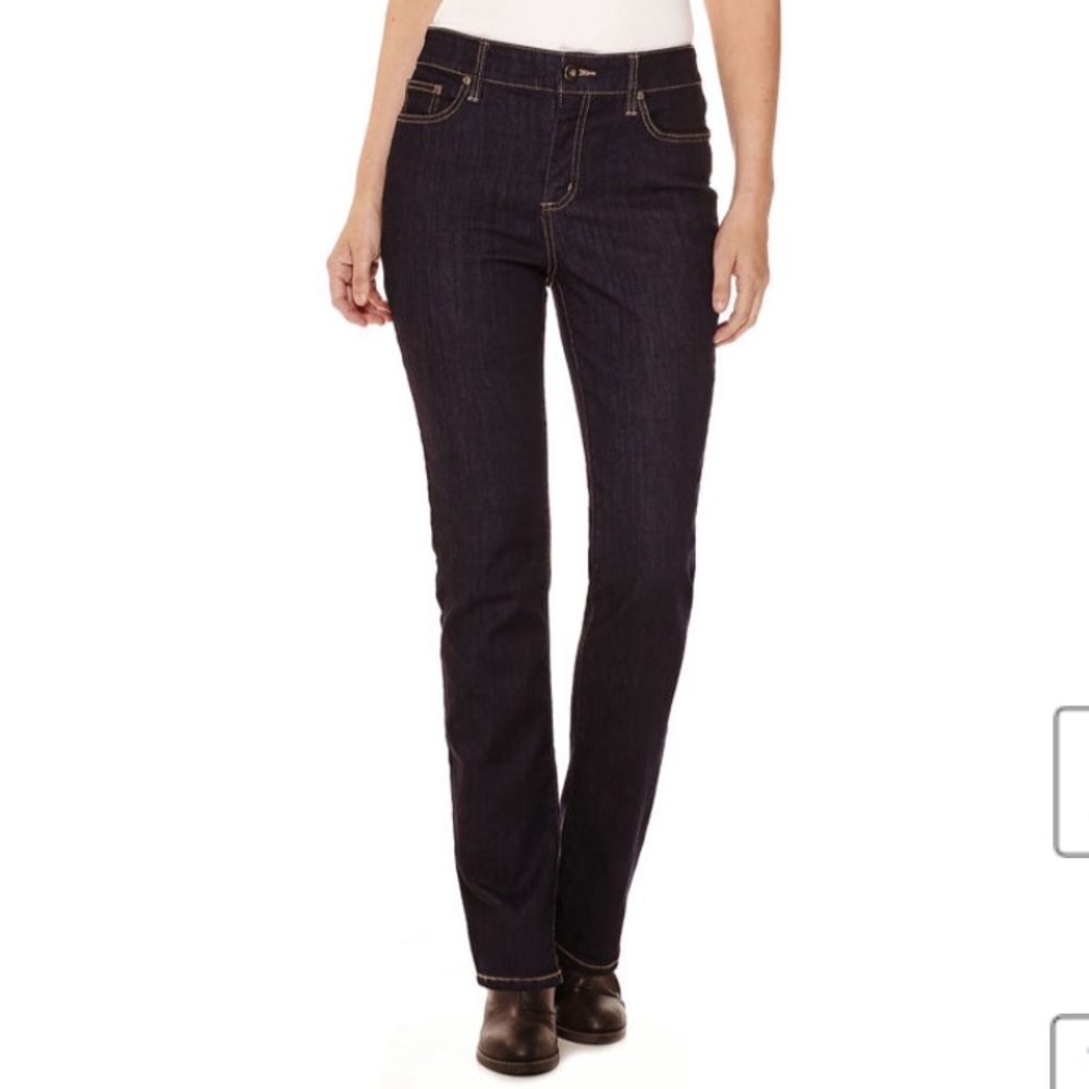 St. John Bay Straight Leg  Med.  Wash Petite 4PS